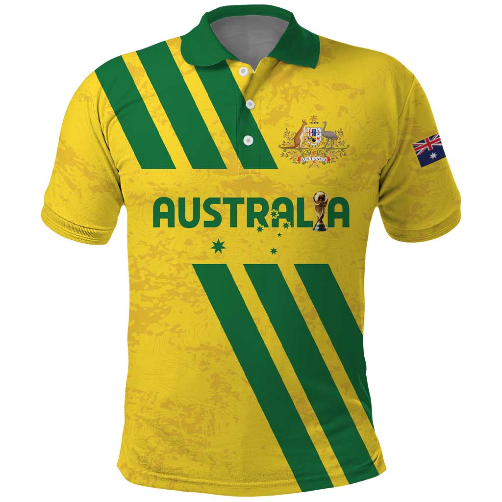 Custom Soccer 2026 Australia Polo Shirt Socceroos Go Glory