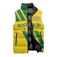 Custom Soccer 2026 Australia Sleeveless Puffer Jacket Socceroos Go Glory