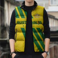 Custom Soccer 2026 Australia Sleeveless Puffer Jacket Socceroos Go Glory