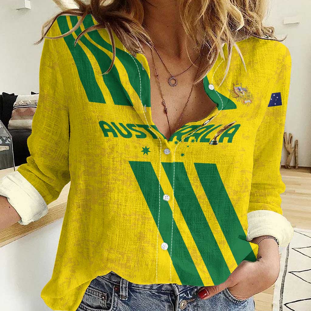 Custom Soccer 2026 Australia Women Casual Shirt Socceroos Go Glory