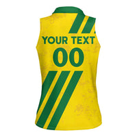 Custom Soccer 2026 Australia Women Sleeveless Polo Shirt Socceroos Go Glory