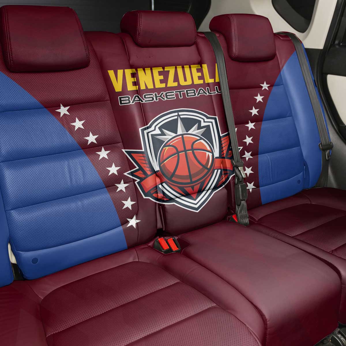 Venezuela Basketball Back Car Seat Cover La Vinotinto de las alturas