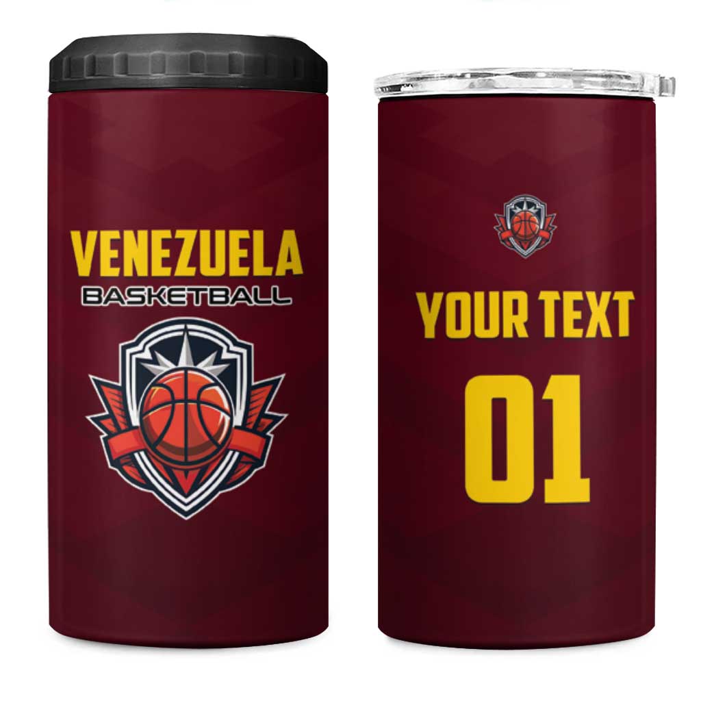 Venezuela Basketball Custom 4 in 1 Can Cooler Tumbler La Vinotinto de las alturas