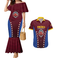 Venezuela Basketball Custom Couples Matching Mermaid Dress and Hawaiian Shirt La Vinotinto de las alturas
