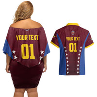 Venezuela Basketball Custom Couples Matching Off Shoulder Short Dress and Hawaiian Shirt La Vinotinto de las alturas