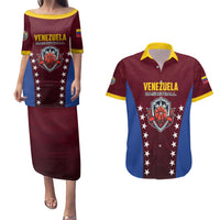 Venezuela Basketball Custom Couples Matching Puletasi and Hawaiian Shirt La Vinotinto de las alturas