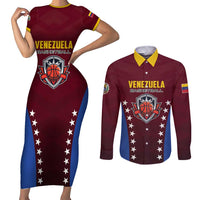 Venezuela Basketball Custom Couples Matching Short Sleeve Bodycon Dress and Long Sleeve Button Shirt La Vinotinto de las alturas