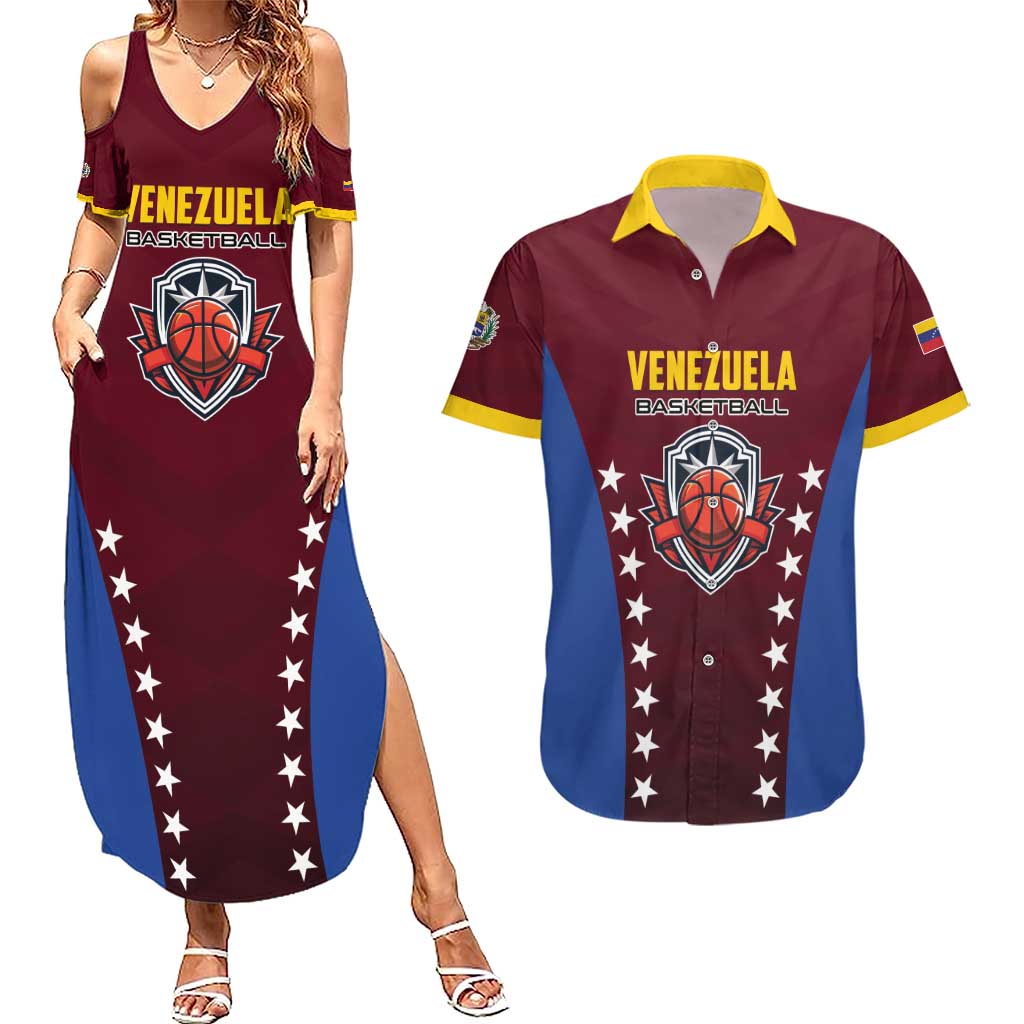 Venezuela Basketball Custom Couples Matching Summer Maxi Dress and Hawaiian Shirt La Vinotinto de las alturas