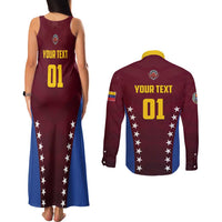 Venezuela Basketball Custom Couples Matching Tank Maxi Dress and Long Sleeve Button Shirt La Vinotinto de las alturas