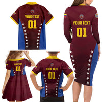 Venezuela Basketball Custom Family Matching Long Sleeve Bodycon Dress and Hawaiian Shirt La Vinotinto de las alturas