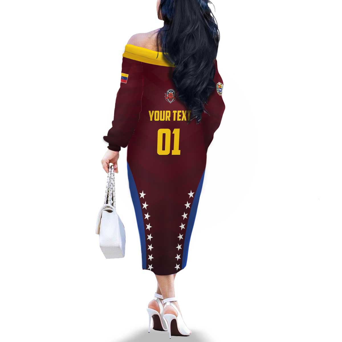 Venezuela Basketball Custom Family Matching Off The Shoulder Long Sleeve Dress and Hawaiian Shirt La Vinotinto de las alturas