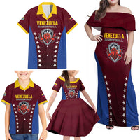 Venezuela Basketball Custom Family Matching Off Shoulder Maxi Dress and Hawaiian Shirt La Vinotinto de las alturas