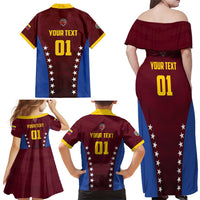 Venezuela Basketball Custom Family Matching Off Shoulder Maxi Dress and Hawaiian Shirt La Vinotinto de las alturas