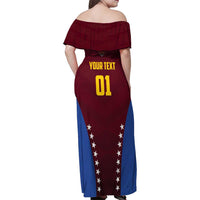Venezuela Basketball Custom Family Matching Off Shoulder Maxi Dress and Hawaiian Shirt La Vinotinto de las alturas
