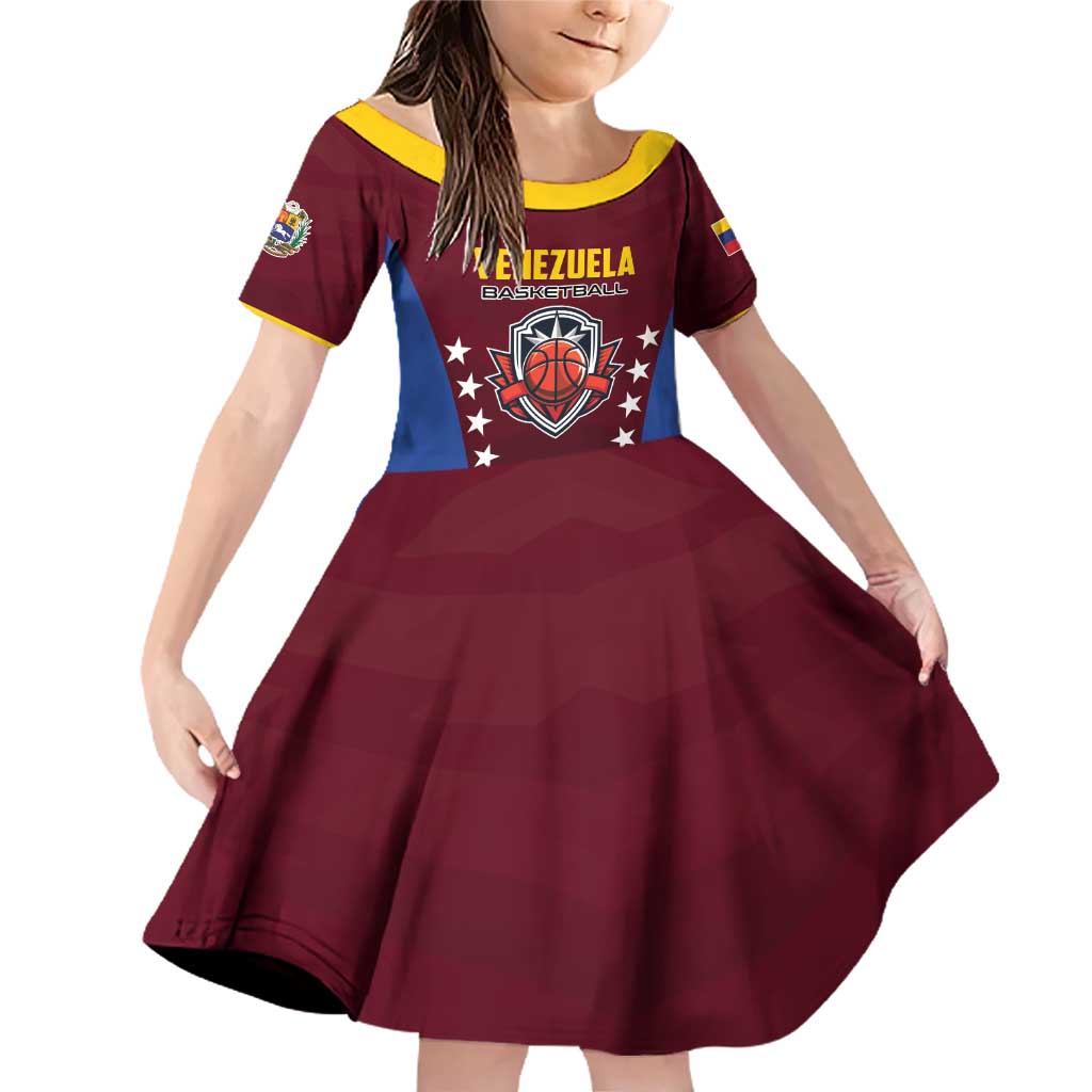 Venezuela Basketball Custom Family Matching Off Shoulder Short Dress and Hawaiian Shirt La Vinotinto de las alturas