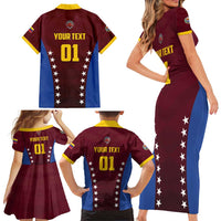 Venezuela Basketball Custom Family Matching Short Sleeve Bodycon Dress and Hawaiian Shirt La Vinotinto de las alturas