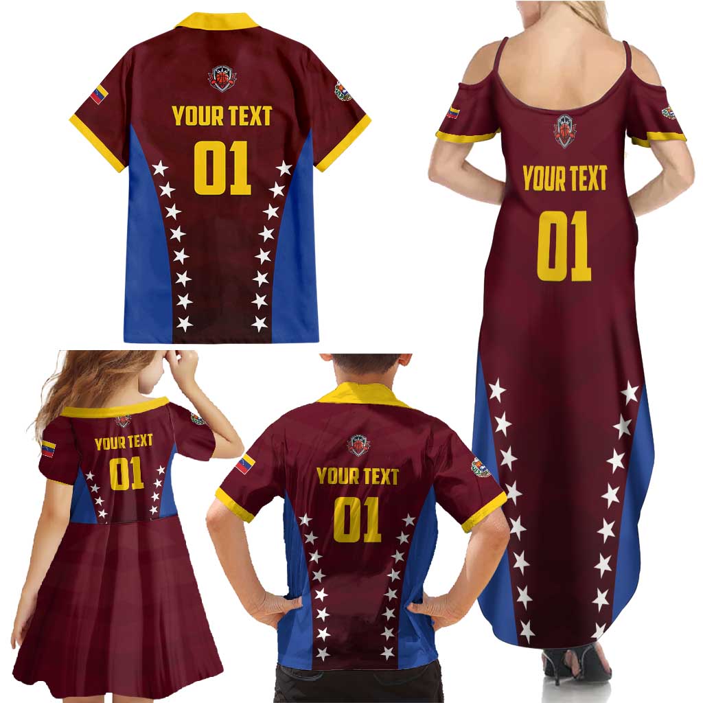 Venezuela Basketball Custom Family Matching Summer Maxi Dress and Hawaiian Shirt La Vinotinto de las alturas