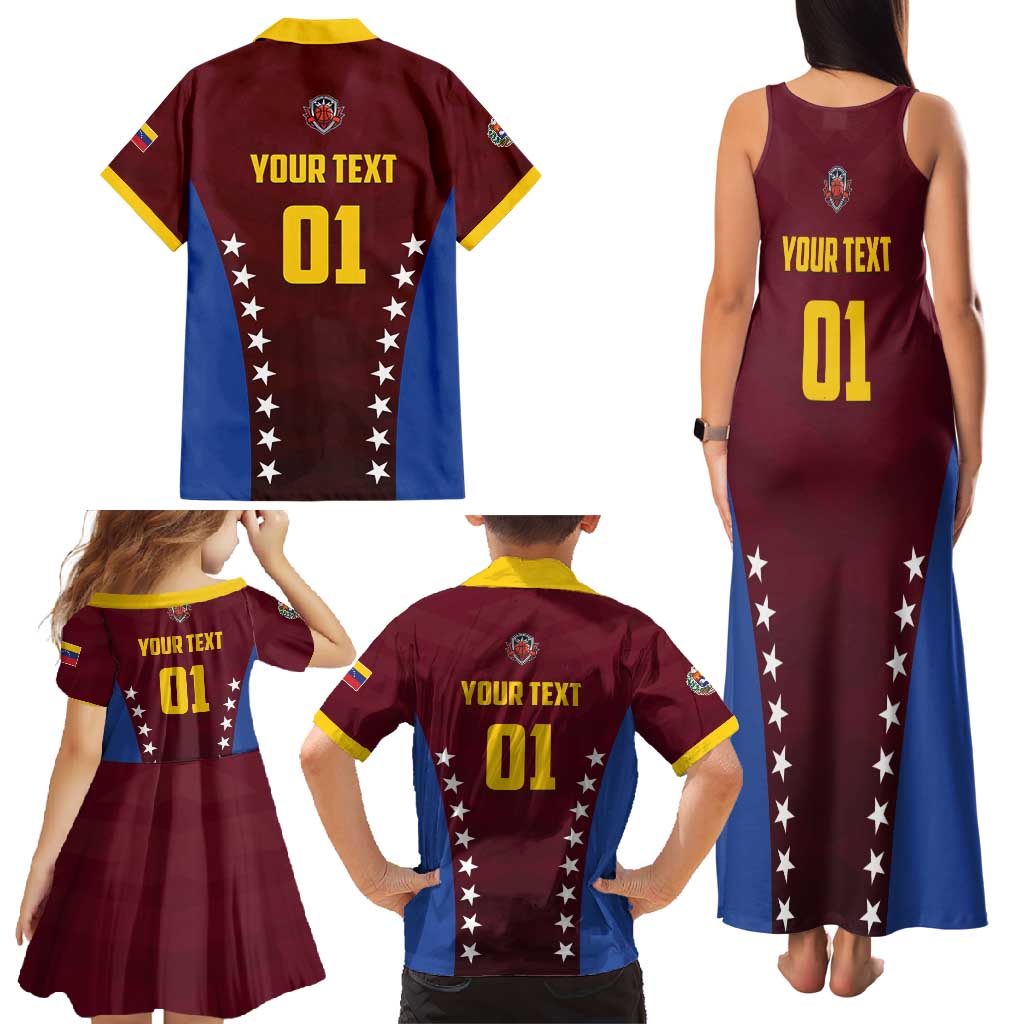 Venezuela Basketball Custom Family Matching Tank Maxi Dress and Hawaiian Shirt La Vinotinto de las alturas