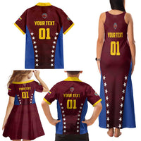 Venezuela Basketball Custom Family Matching Tank Maxi Dress and Hawaiian Shirt La Vinotinto de las alturas