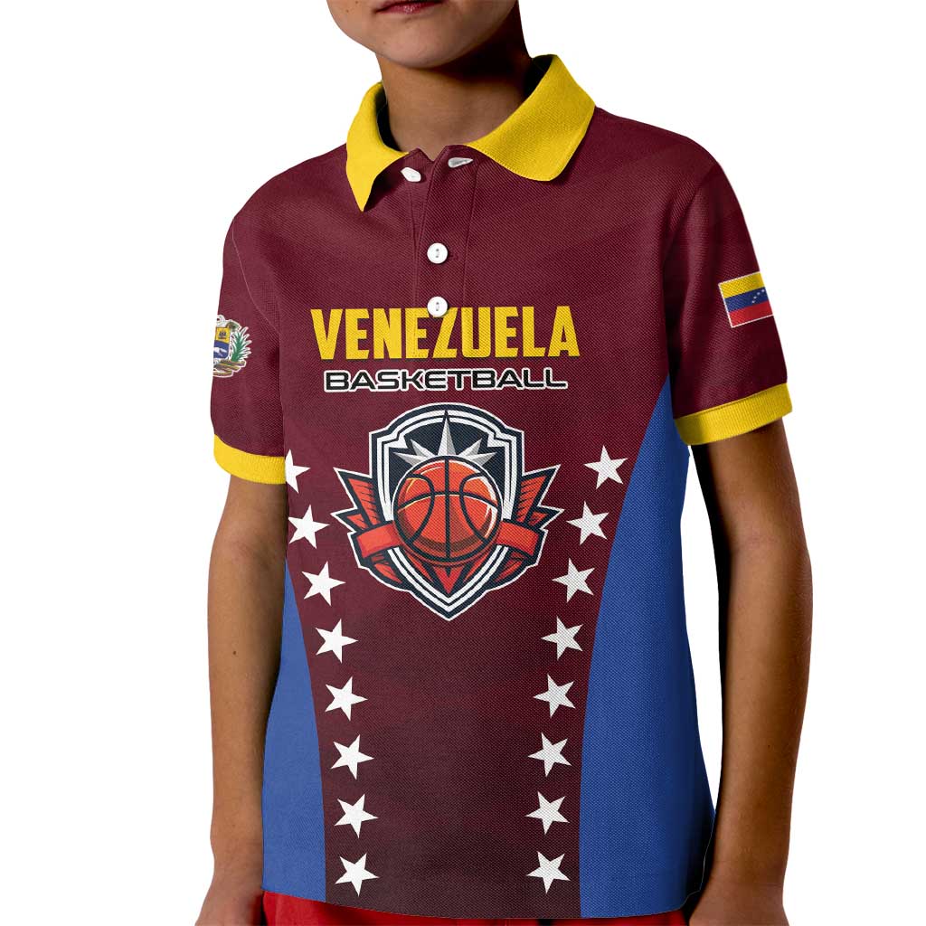 Venezuela Basketball Custom Kid Polo Shirt La Vinotinto de las alturas