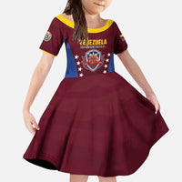 Venezuela Basketball Custom Kid Short Sleeve Dress La Vinotinto de las alturas