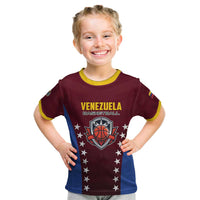 Venezuela Basketball Custom Kid T Shirt La Vinotinto de las alturas