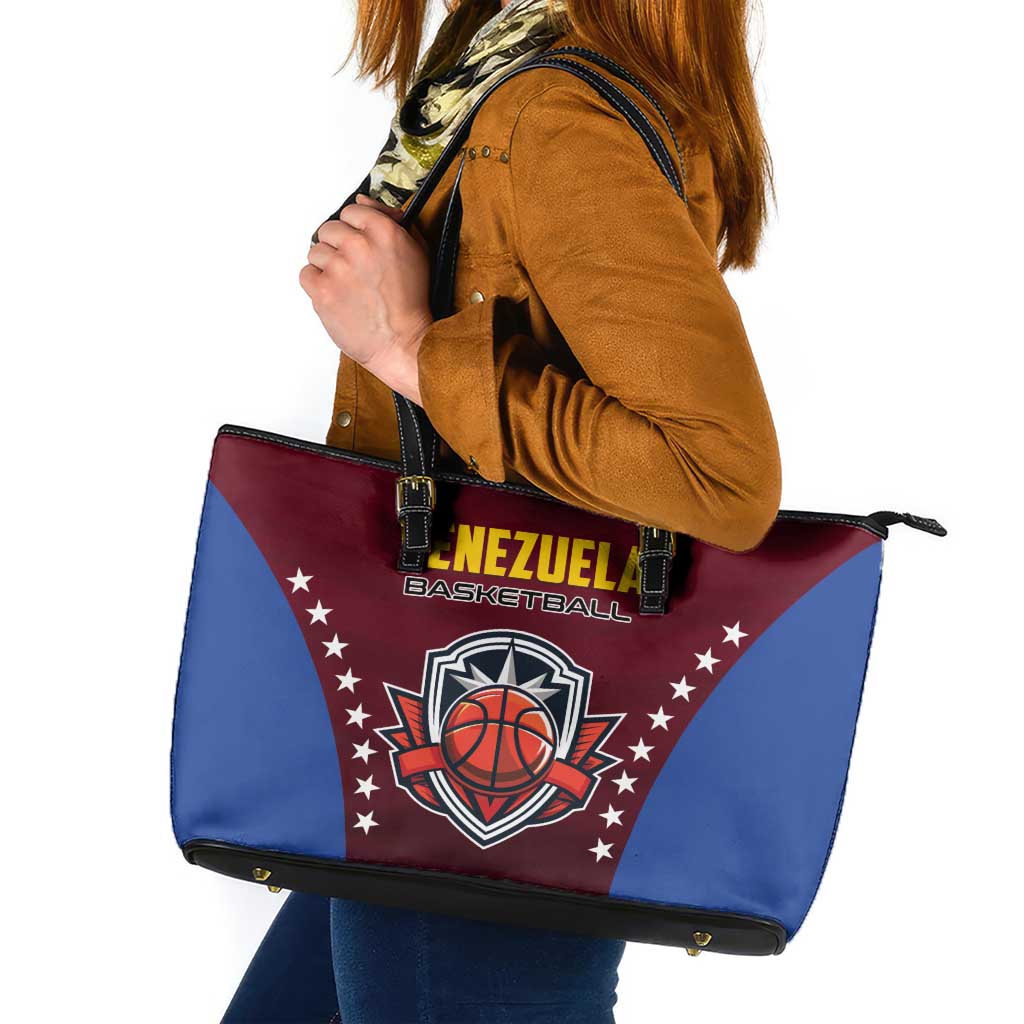 Venezuela Basketball Leather Tote Bag La Vinotinto de las alturas