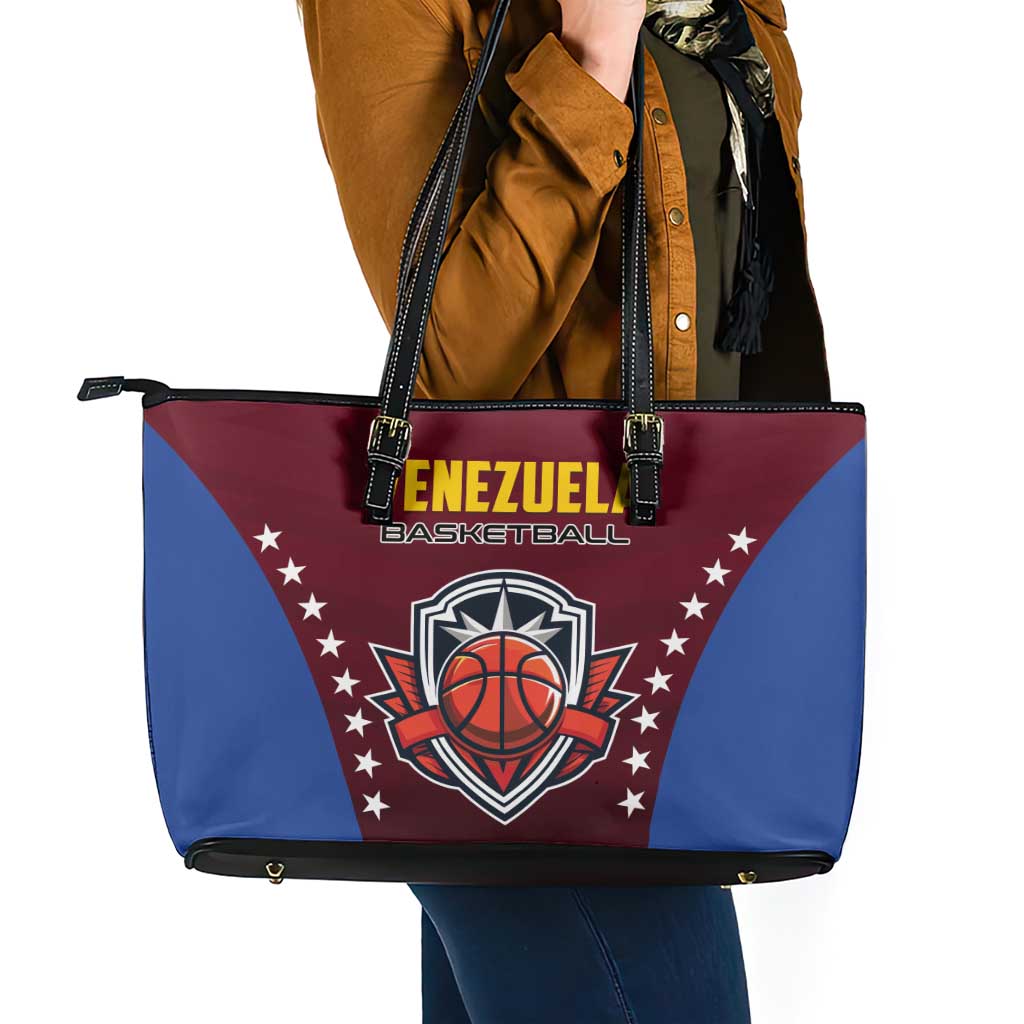 Venezuela Basketball Leather Tote Bag La Vinotinto de las alturas