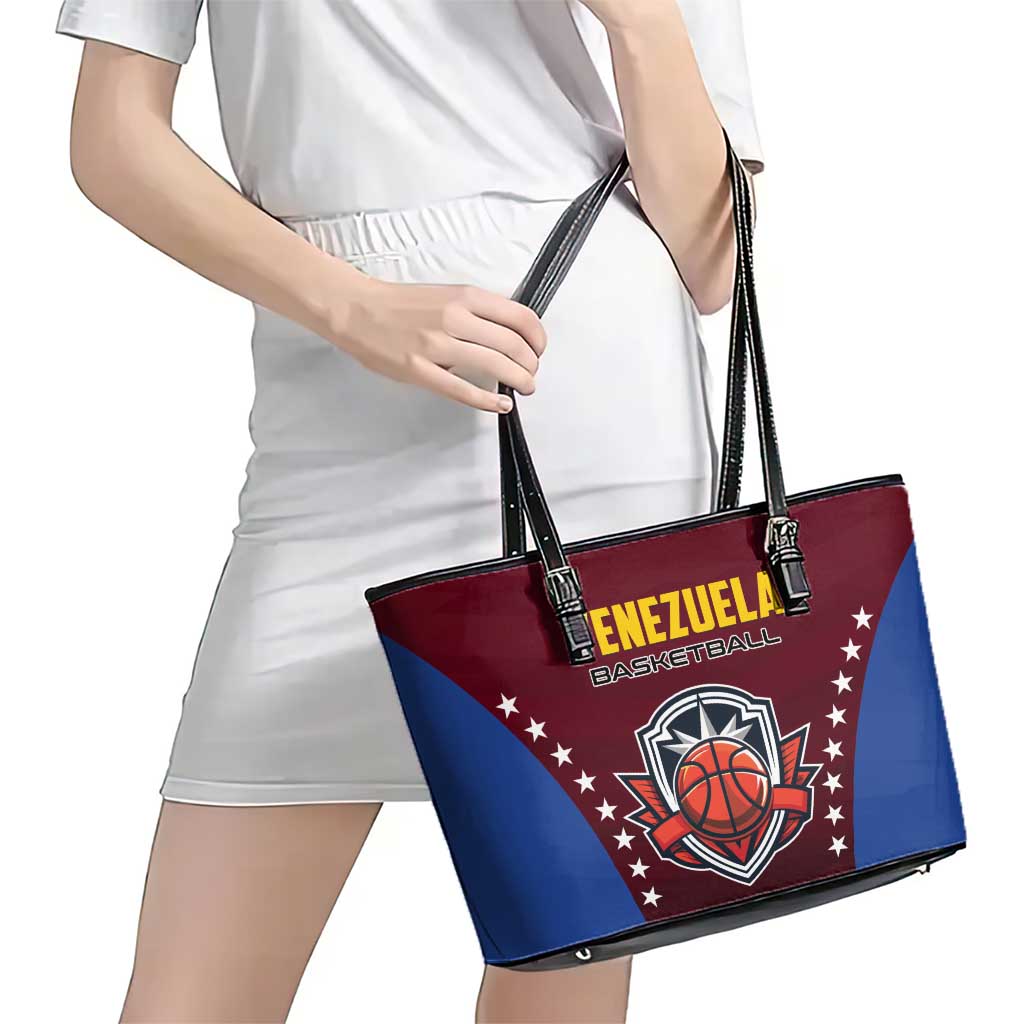 Venezuela Basketball Leather Tote Bag La Vinotinto de las alturas