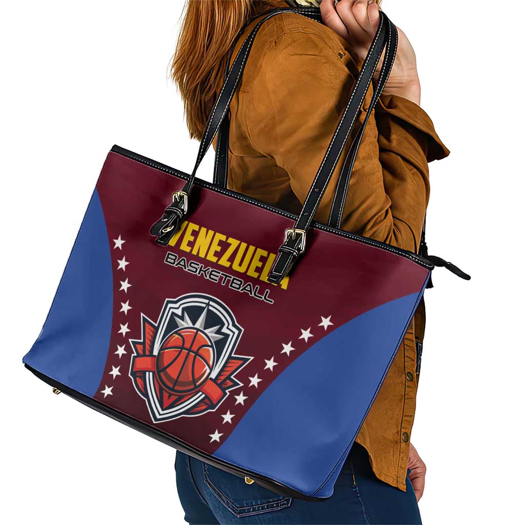 Venezuela Basketball Leather Tote Bag La Vinotinto de las alturas