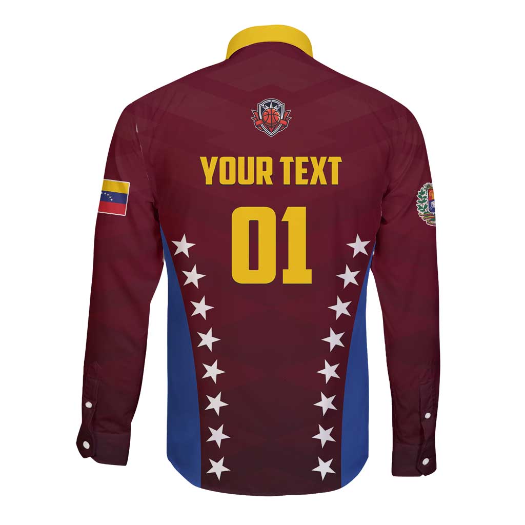 Venezuela Basketball Custom Long Sleeve Button Shirt La Vinotinto de las alturas