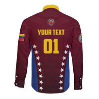 Venezuela Basketball Custom Long Sleeve Button Shirt La Vinotinto de las alturas