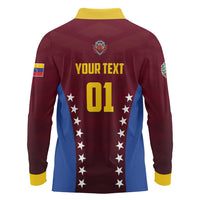 Venezuela Basketball Custom Long Sleeve Polo Shirt La Vinotinto de las alturas