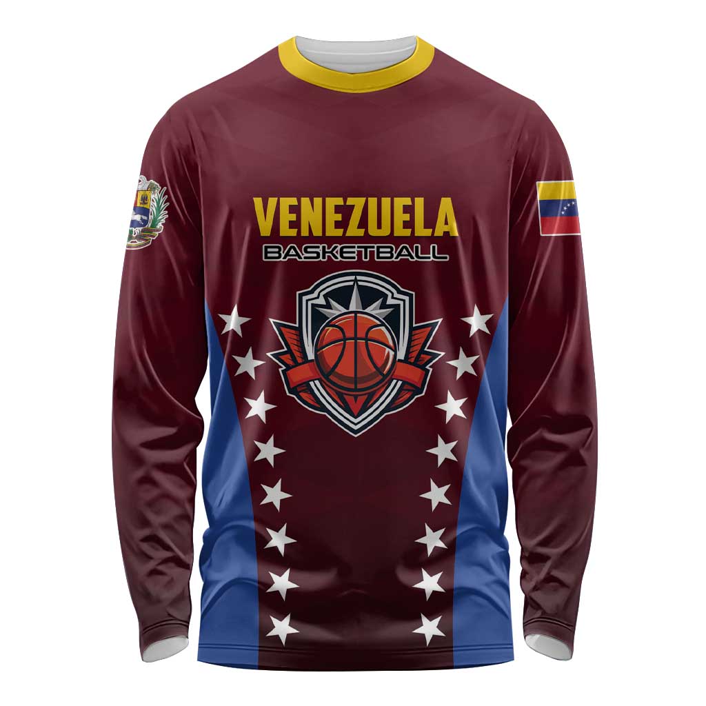 Venezuela Basketball Custom Long Sleeve Shirt La Vinotinto de las alturas