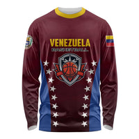 Venezuela Basketball Custom Long Sleeve Shirt La Vinotinto de las alturas