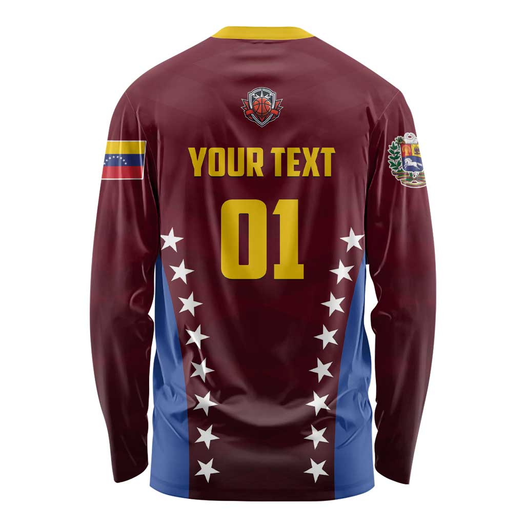 Venezuela Basketball Custom Long Sleeve Shirt La Vinotinto de las alturas