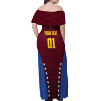 Venezuela Basketball Custom Off Shoulder Maxi Dress La Vinotinto de las alturas