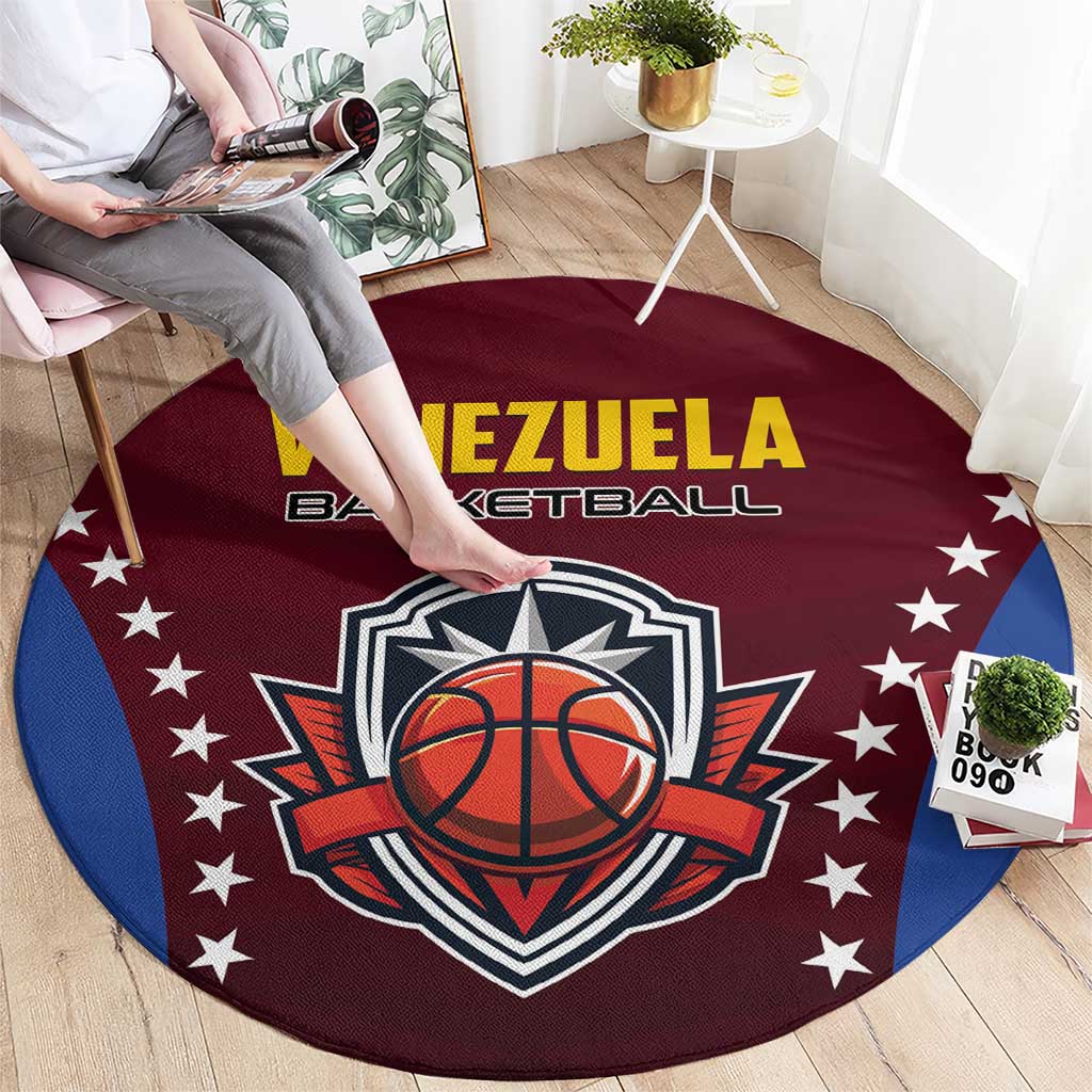 Venezuela Basketball Round Carpet La Vinotinto de las alturas
