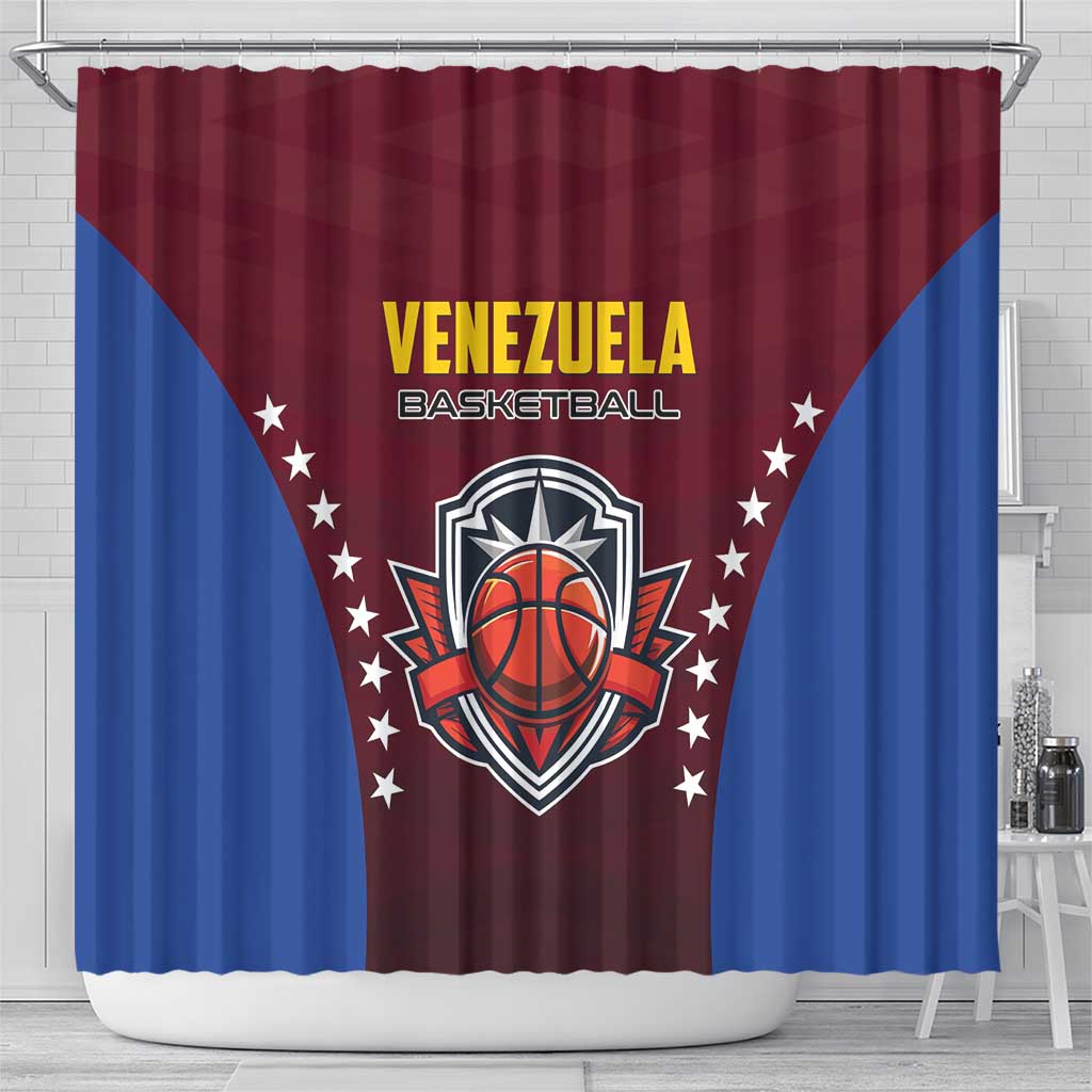Venezuela Basketball Shower Curtain La Vinotinto de las alturas