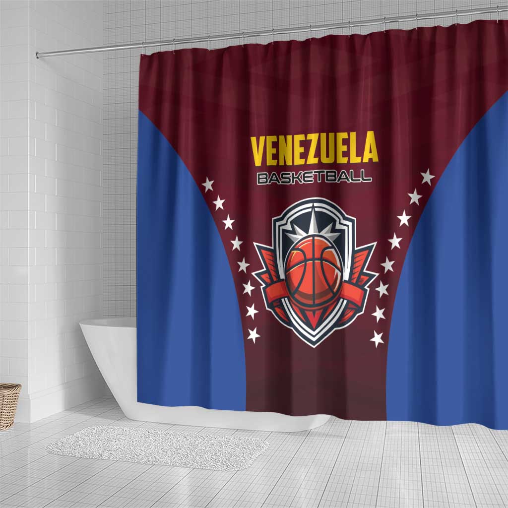 Venezuela Basketball Shower Curtain La Vinotinto de las alturas