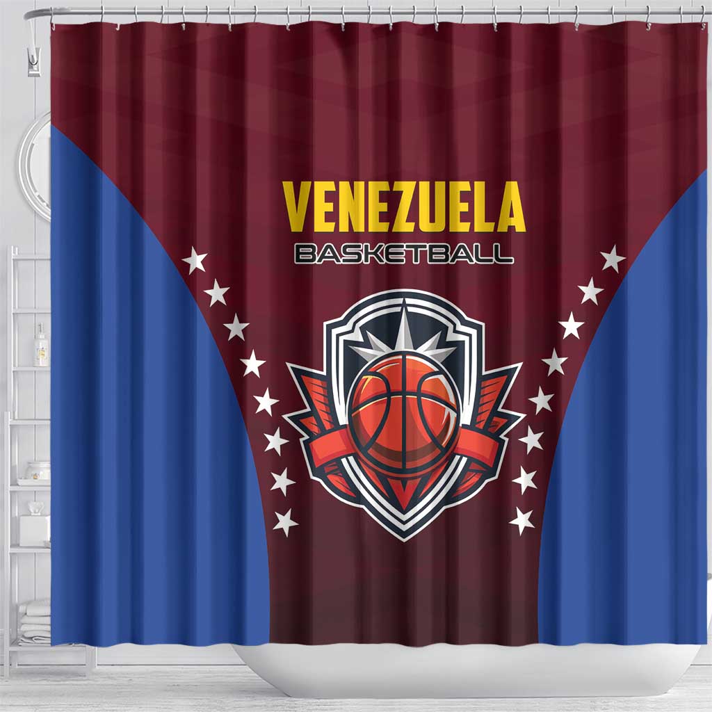 Venezuela Basketball Shower Curtain La Vinotinto de las alturas