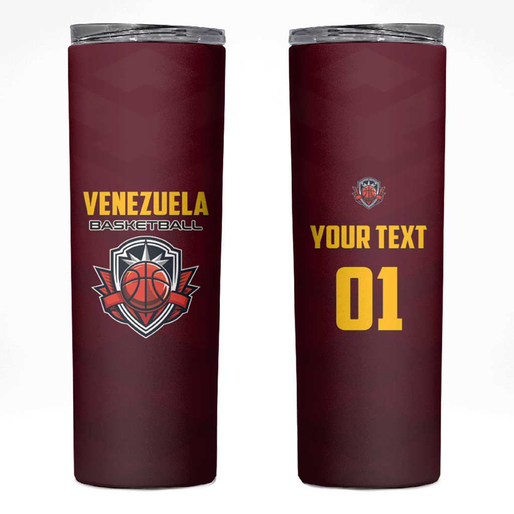 Venezuela Basketball Custom Skinny Tumbler La Vinotinto de las alturas