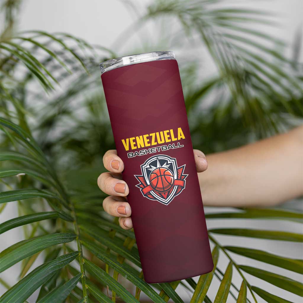 Venezuela Basketball Custom Skinny Tumbler La Vinotinto de las alturas