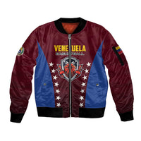 Venezuela Basketball Custom Sleeve Zip Bomber Jacket La Vinotinto de las alturas