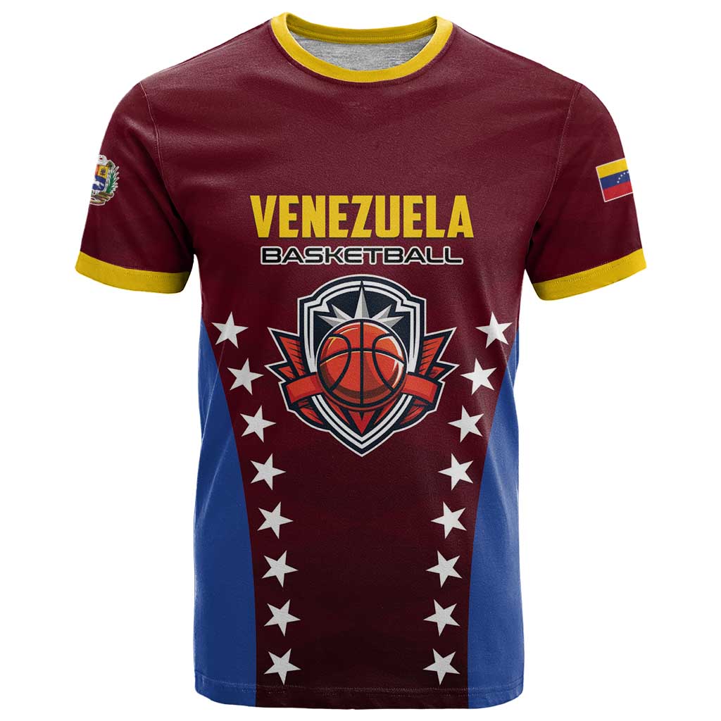 Venezuela Basketball Custom T Shirt La Vinotinto de las alturas