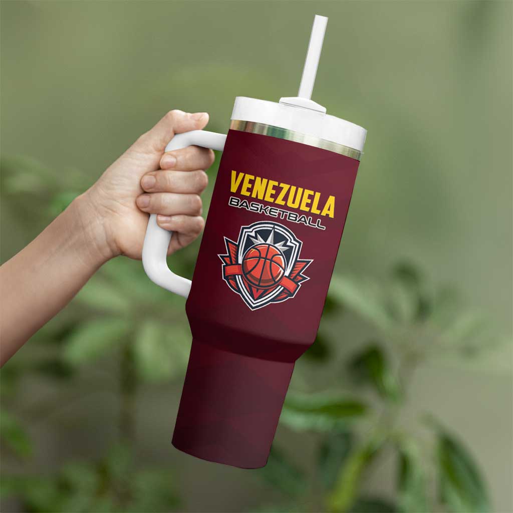Venezuela Basketball Custom Tumbler With Handle La Vinotinto de las alturas