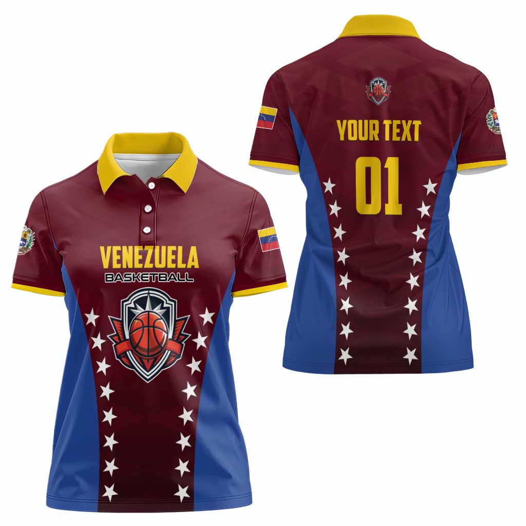 Venezuela Basketball Custom Women Polo Shirt La Vinotinto de las alturas