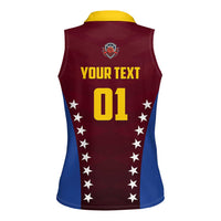 Venezuela Basketball Custom Women Sleeveless Polo Shirt La Vinotinto de las alturas