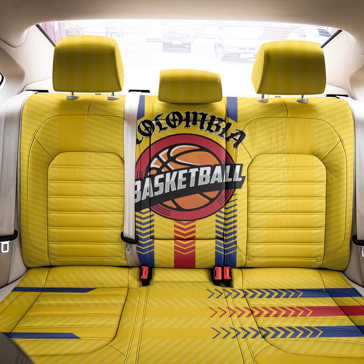 Colombia Basketball Back Car Seat Cover Vamos Colombiana
