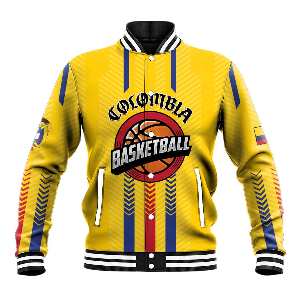 Colombia Basketball Custom Baseball Jacket Vamos Colombiana